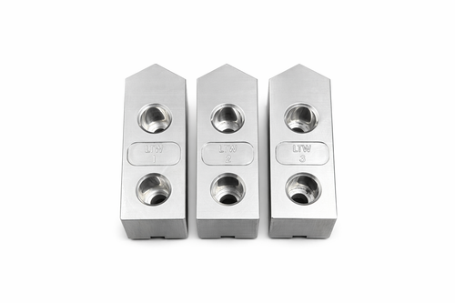 Set of 200mm aluminium pointed soft jaws for K11 chuck